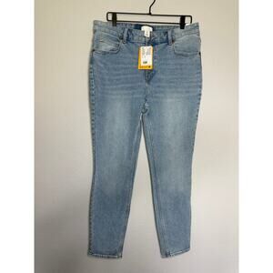 H&M Light Wash Skinny Jeans Women’s Size 16 High Rise Stretch Denim NWT